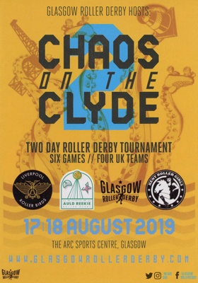 Programme: Chaos on the Clyde; Glasgow Roller Derby; 2019; GWL-2025-119-34