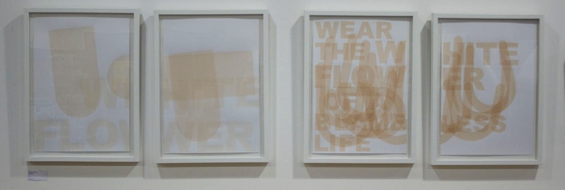 Untitled screenprint diptych by Claire Barclay