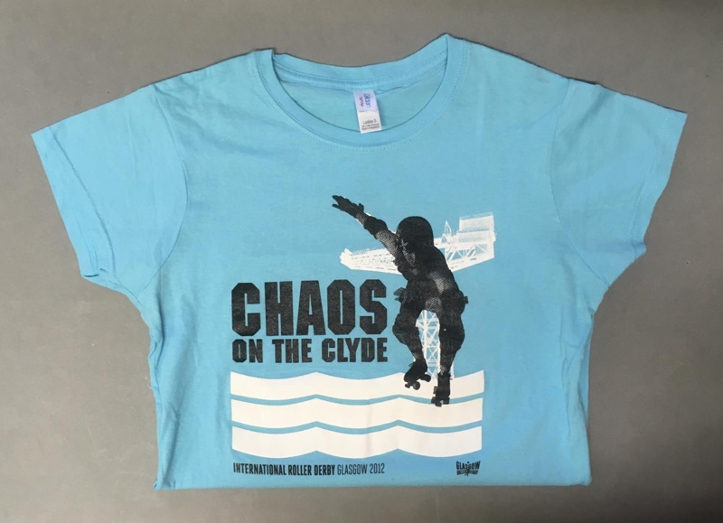 T-shirt: Chaos on the Clyde; Glasgow Roller Derby; 2012; GWL-2017-3-9