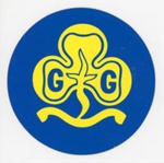 Sticker: Girl Guide Trefoil; The Girl Guides Association; c.1980s; GWL-2017-117-20