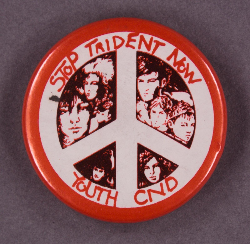 Badge: Stop Trident Now; Youth CND; c.1980s; GWL-2013-66-4