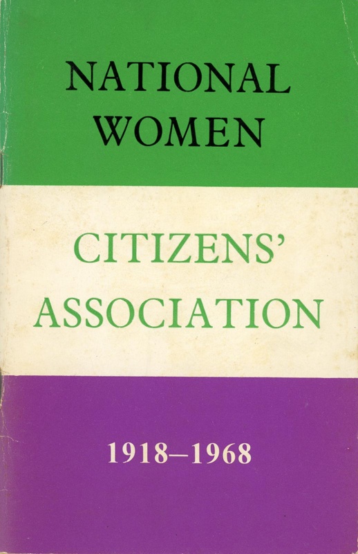 Front cover: National Women Citizens' Association 1918 - 1968; National Women Citizens' Association; 1968; GWL-2025-65-9