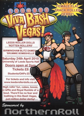 Leeds Roller Dolls poster: Viva Bash Vegas; Steel, Adam; 2010; GWL-2022-89-3