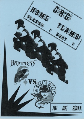 Programme: Bad Omens vs Hell's Belles; Glasgow Roller Derby; 2011; GWL-2020-22-4