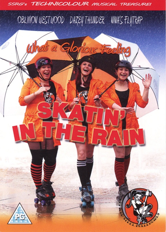 Postcard: Skatin' In The Rain; Sheffield Steel Rollergirls; 2012; GWL-2015-131-34-5