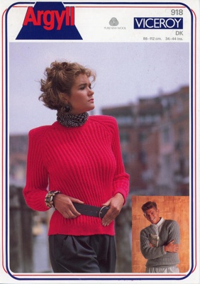 Knitting pattern: His and Her's Sweaters; Argyll Wools Ltd; c. 1980s; GWL-2022-14-1