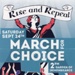 Flyer front: Rise and Repeal ~ March for Choice; Abortion Rights Campaign; 2016; GWL-2022-152-26