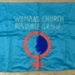Banner front: Women's Church Resource Group; Women's Church Resource Group; c.1989-95; GWL-2025-6