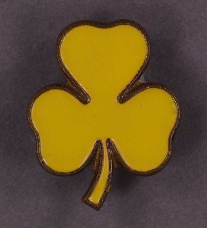 Yellow Trefoil Badge; Girl Guides Association; GWL-2013-50-52