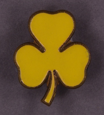 Yellow Trefoil Badge; Girl Guides Association; GWL-2013-50-52