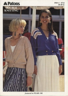 Knitting pattern: Double Knitting Cardigans; Patons & Baldwins DK Booklet 4714; 1992; GWL-2021-4-29