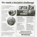 Flyer back: We Need a Socialist Challenge; Socialist Party; c.2016-17; GWL-2022-152-37 