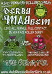 Cover of Roller Derby programme for Auld Reekie Roller Girls' "Derby Mayhem"