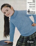 Knitting pattern: Child's Raglan Sweater; Laines du Pingouin No. 765; GWL-2015-34-121
