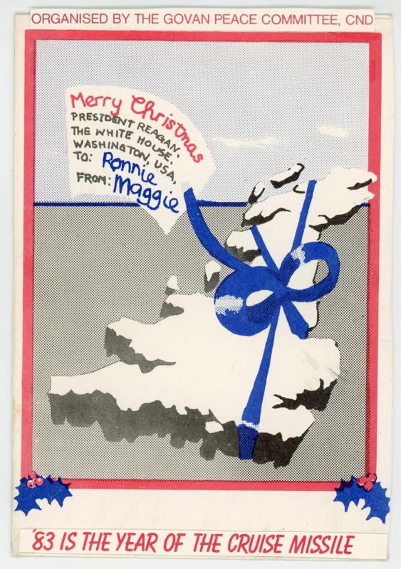 Xmas card: Year of the Cruise Missile; Rice, Stasia; 1983; GWL-2013-67-2