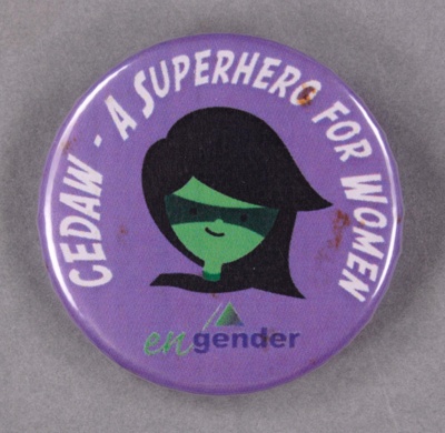 Badge: CEDAW - A Superhero for Women; Engender; GWL-2014-44-4