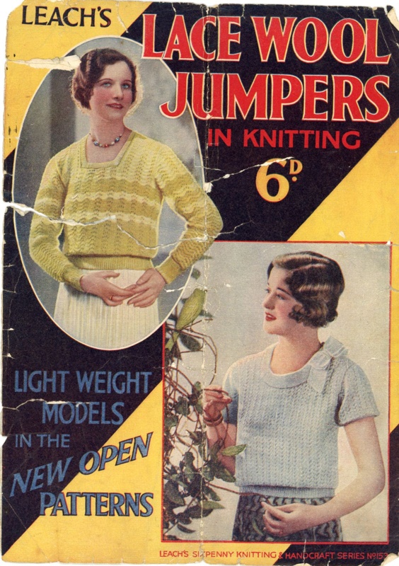 Knitting pattern: Lace Wool Jumpers; Leach's No. 153; GWL-2016-159-34