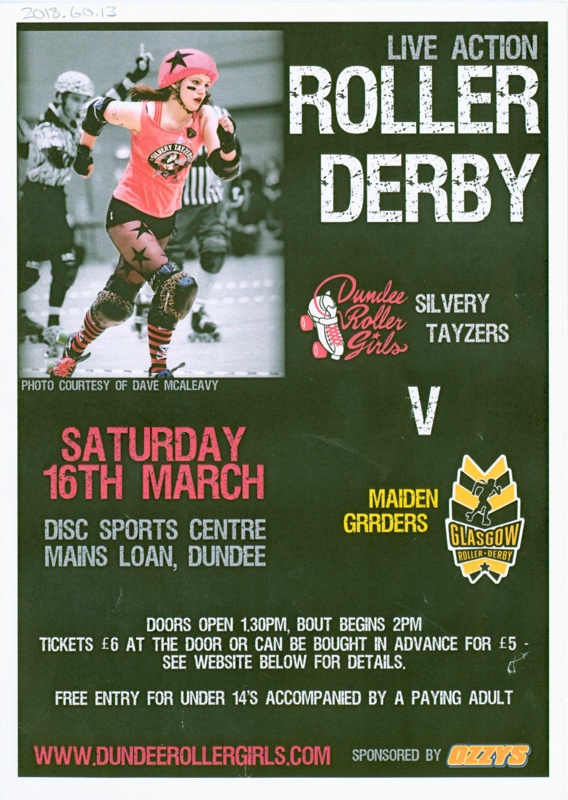 Programme: Silvery Tayzers vs Maiden Grrdrs; Dundee Roller Derby; 2013; GWL-2018-60-13