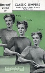 Knitting pattern: Classic Jumpers; Bestway Leaflet 2056; c.1950s; GWL-2022-113-7