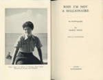 Title page: Why I'm Not A Millionaire: An Autobiography; Spain, Nancy; 1921; GWL-2025-91-3
