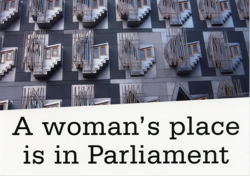 Postcard: A Woman's Place is in Parliament; The Parliament Project; c.2016-19; GWL-2023-1-3