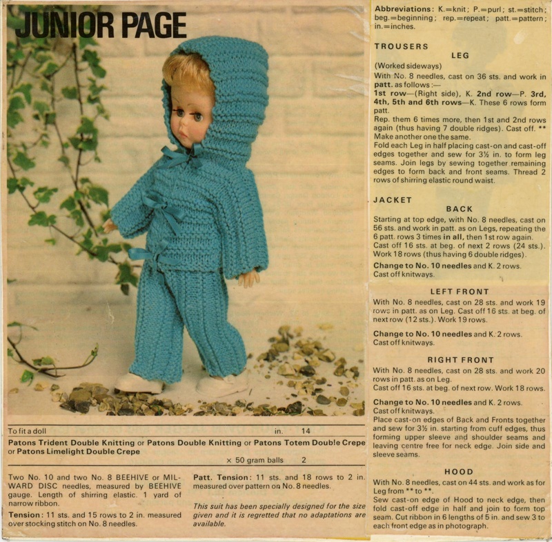 Magazine cutting (Junior Page): Doll's Outfit; GWL-2022-135-33