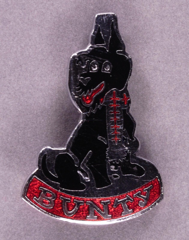 Badge: Bunty; Fattorini & Sons; c.1960s; GWL-2013-50-17