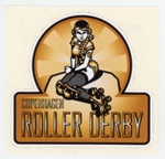 Sticker: Copenhagen Roller Derby; Copenhagen Roller Derby; c.2010s; GWL-2025-118-23 Sticker: Copenhagen Roller Derby; Copenhagen Roller Derby; c.2010s; GWL-2025-118-23