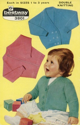 Knitting pattern: Three Toddlers' Cardigans; Bestway Publications; GWL-2015-94-15