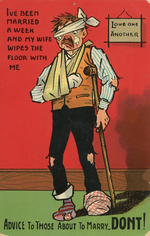 Postcard front: Advice To Those About To Marry. DON'T!; National; c.1910; GWL-2025-70-4