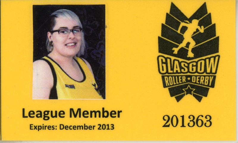 Membership card: Glasgow Roller Derby; 2013; GWL-2019-59-39