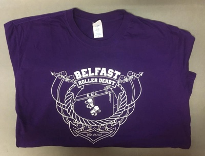 T-shirt: BRD; Belfast Roller Derby; 2010s; GWL-2019-59-72