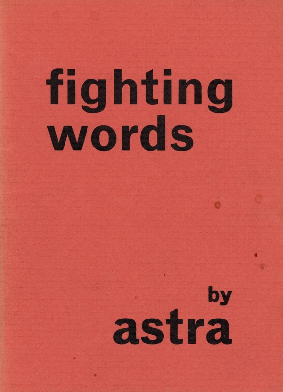 Booklet cover: Fighting Words; astra; 1976; GWL-2022-20-3