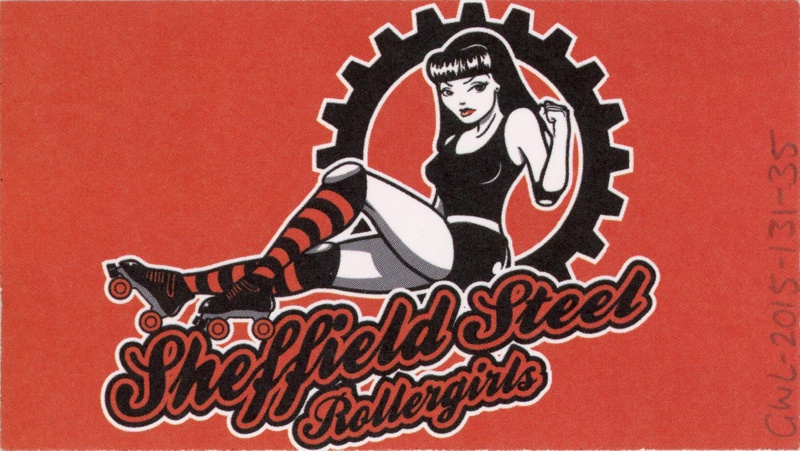 Business card (image): Sheffield Steel Roller Girls; Sheffield Steel Roller Girls; GWL-2015-131-35