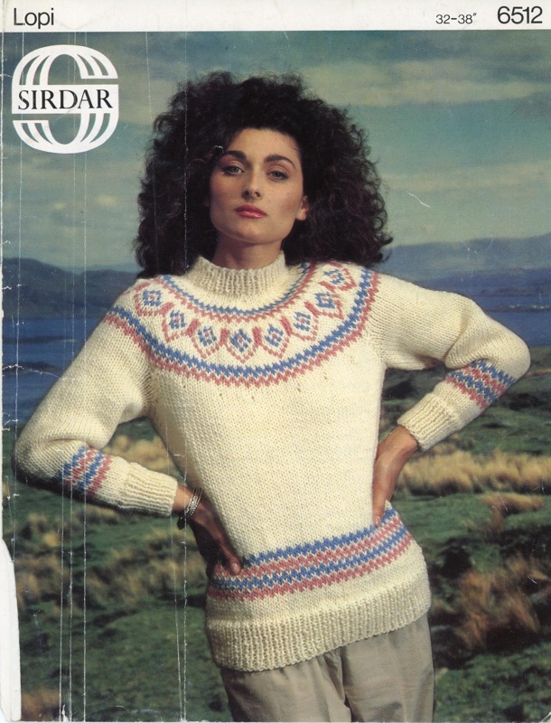 Knitting pattern: Sweater; Sirdar Design No. 6512; c.1970s-80s; GWL-2021-4-65