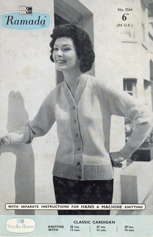 Knitting pattern: Classic Cardigan; William Hollins & Co Ltd; 1960s; GWL-2022-15-37