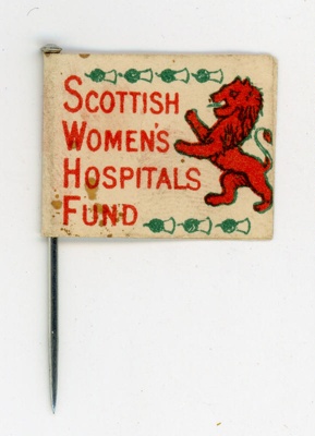 Pin flag: Scottish Women's Hospitals Fund; Scottish Women's Hospitals; c.1914-18; GWL-2017-96-4