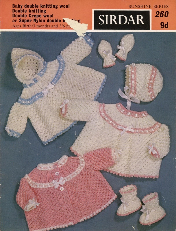 Knitting pattern: Matinee Coat Sets; Sirdar Sunshine Series No.260; c.1960s-70s; GWL-2022-135-21
