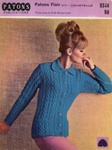 Knitting pattern: Slim Line Jacket; Patons Publications No. 9344; c.1960s; GWL-2022-135-12