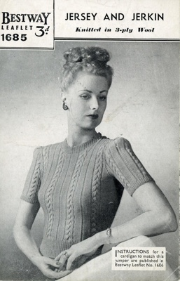 Knitting pattern: Jersey and Jerkin; Bestway Leaflet No. 1685; GWL-2015-34-9