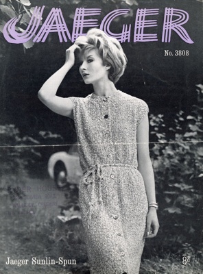 Knitting pattern: 'Sunlin-Spun' Dress; Jaeger No. 3808; GWL-2021-4-11