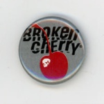 Badge: Broken Cherry; Glasgow Roller Derby; c.2010s; GWL-2019-59-37
