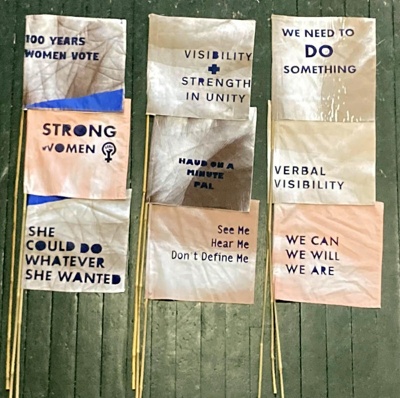 Small banners: PROCESSIONS Slogans; de Main, Helen; 2018; GWL-2022-123-2