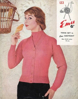 Knitting pattern: Twin Set; Emu Wools No. 122; GWL-2015-34-52