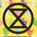 Flyer (front): Extinction Rebellion logo; 2019; GWL-2022-9