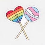 Sticker: LGBTQ+ Lollipops; c.2023; GWL-2023-126-7