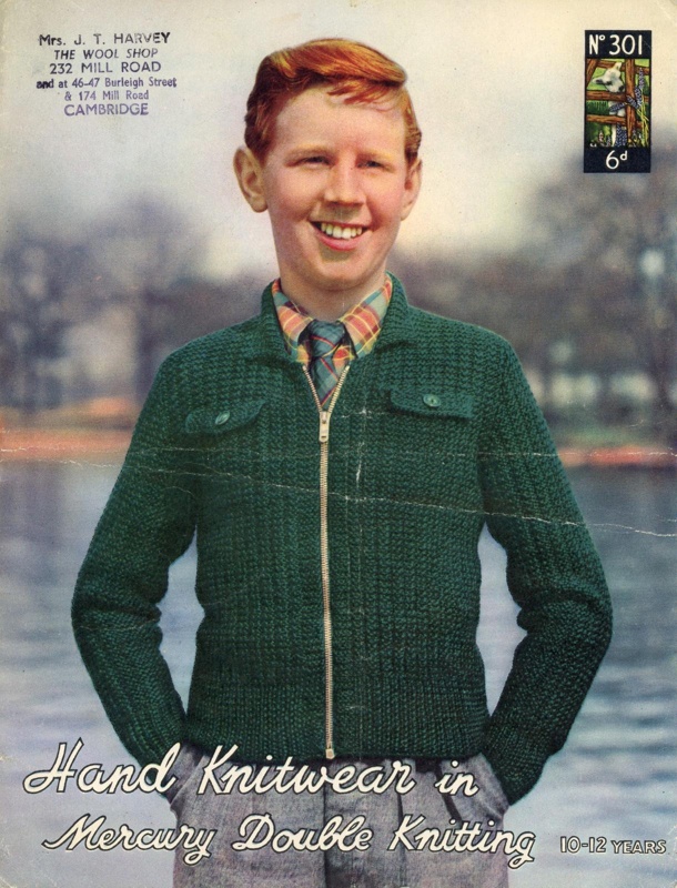 Knitting pattern: Boy's Lumber Jacket; Lister No. 301; GWL-2014-59-34