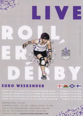 Programme: Euro Weekender; Rainy City Roller Derby; 2010s; GWL-2025-119-43 Programme: Euro Weekender; Rainy City Roller Derby; 2010s; GWL-2025-119-43