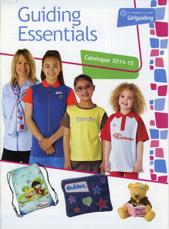 Guiding Essentials Catalogue (front cover); Girlguiding UK; 2014; GWL-2018-69-11