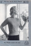 Knitting pattern: Lacy Rib Jumper; P&B Wools No. 802; GWL-2015-94-54